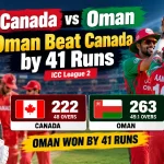 Oman Beat Canada by 41 Runs